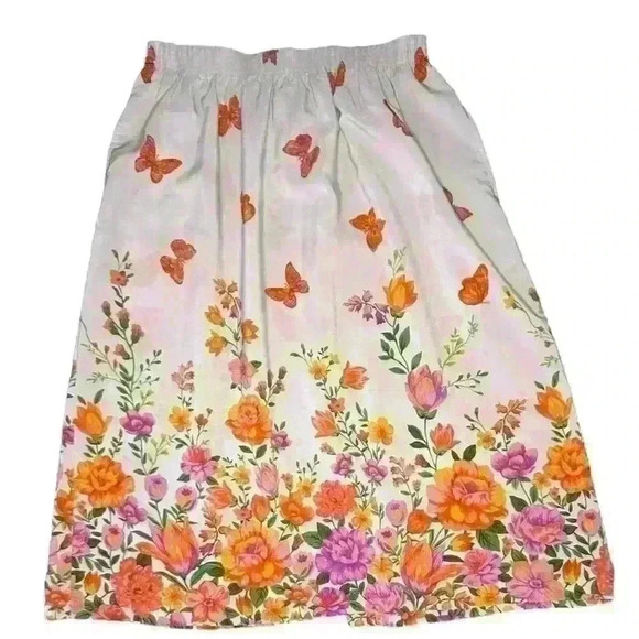 BONWORTH VINTAGE WHITE FLORAL SKIRT - Picture 4 of 9